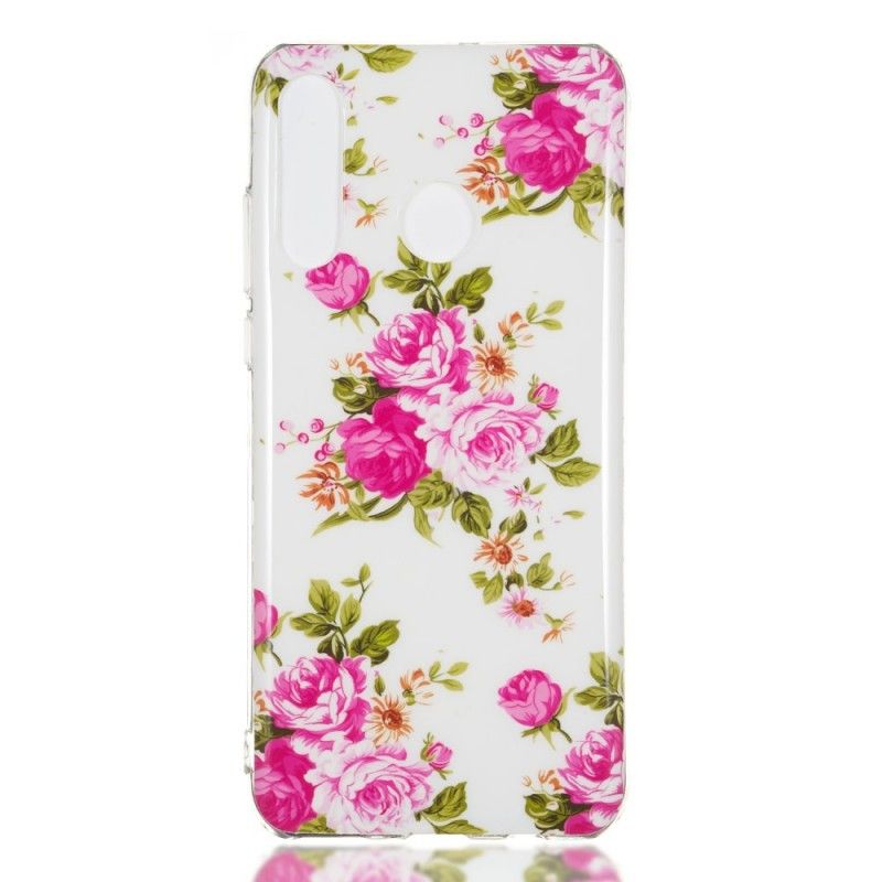 Skal Huawei P30 Lite Fluorescerande Frihetsblommor