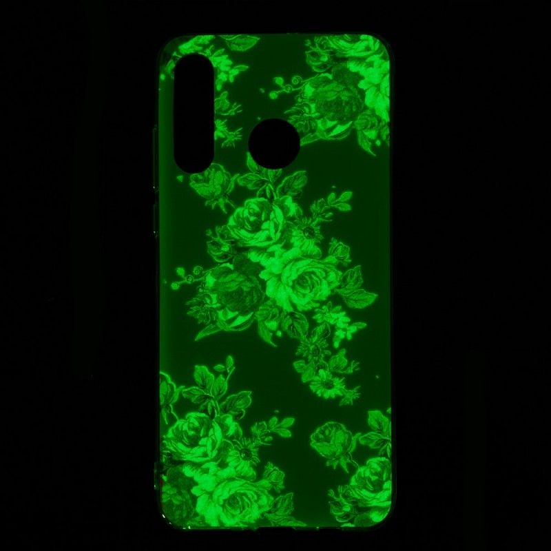 Skal Huawei P30 Lite Fluorescerande Frihetsblommor