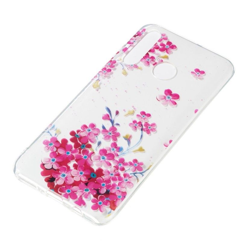 Skal Huawei P30 Lite Mobilskal Gula Och Magenta Blommor