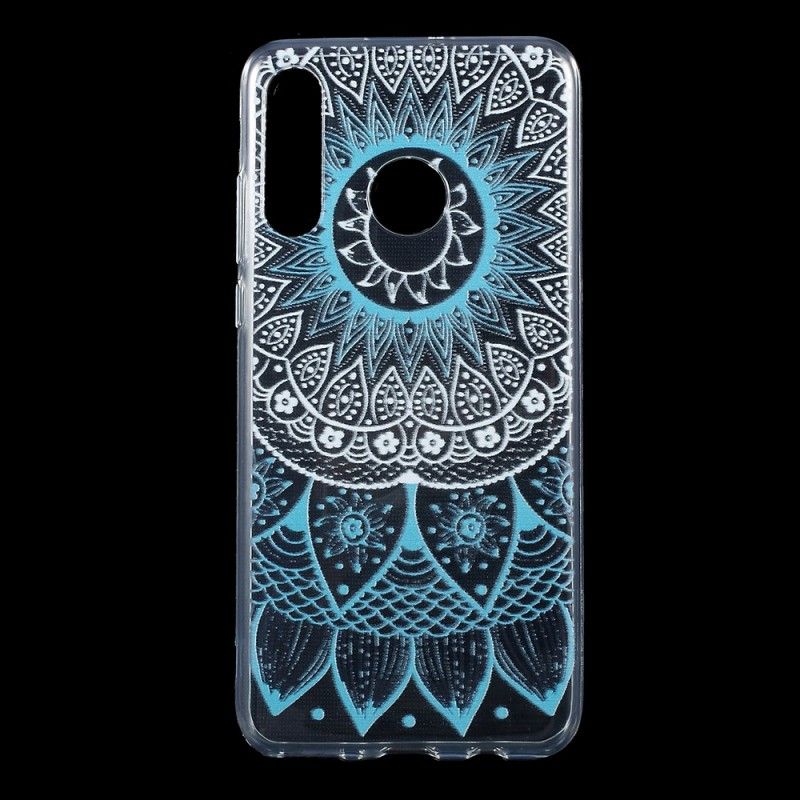 Skal Huawei P30 Lite Rosa Mobilskal Transparent Färgglad Mandala