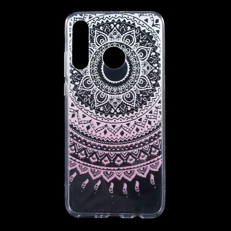 Skal Huawei P30 Lite Rosa Mobilskal Transparent Färgglad Mandala