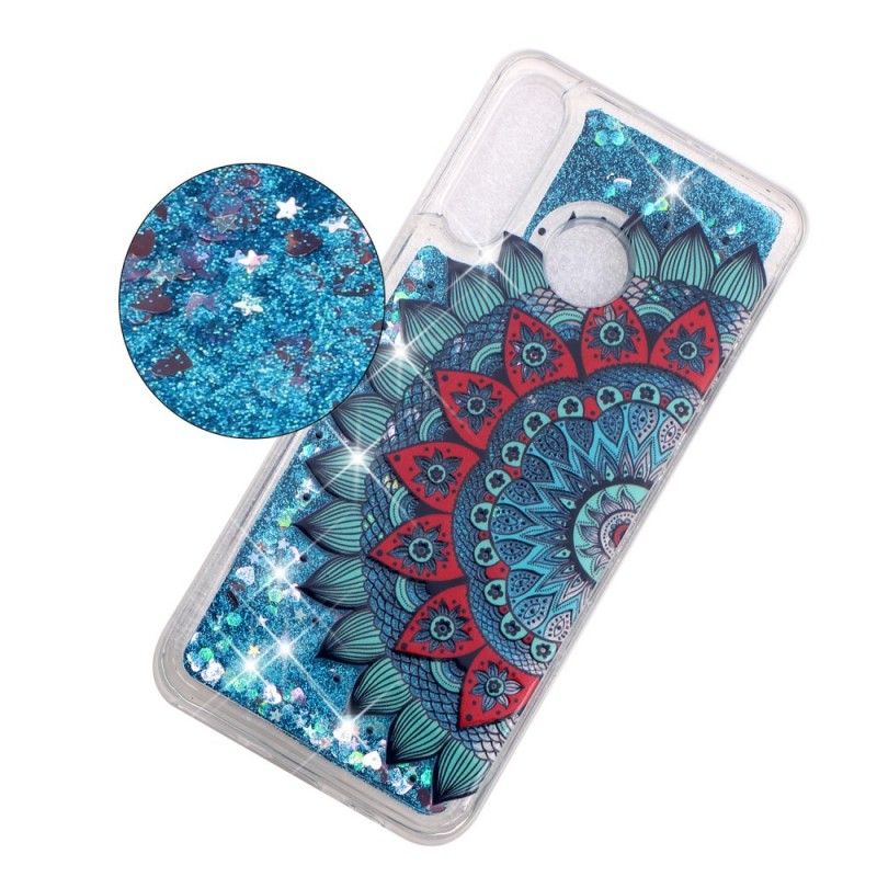 Skal Huawei P30 Lite Transparent Mandala Glitter