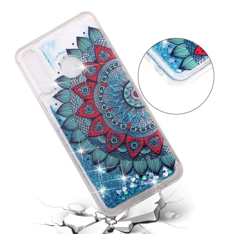 Skal Huawei P30 Lite Transparent Mandala Glitter