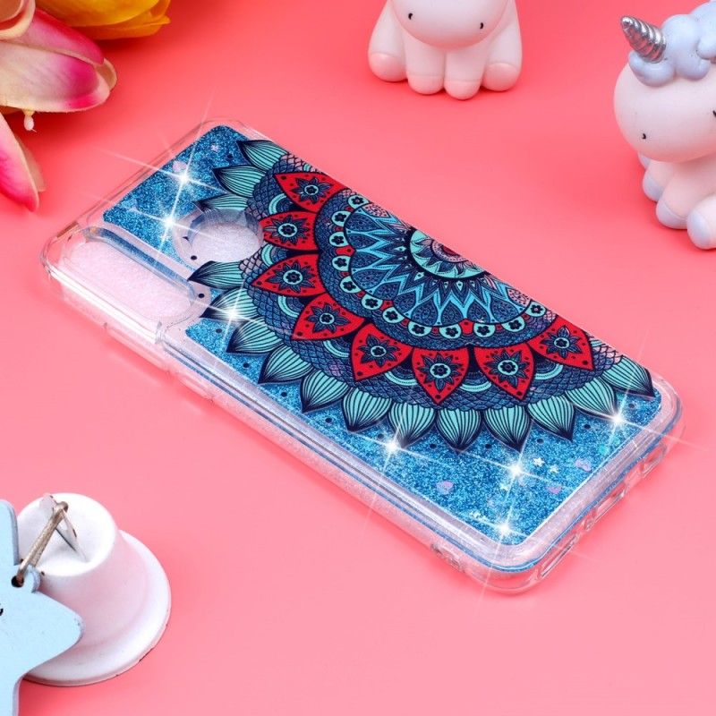 Skal Huawei P30 Lite Transparent Mandala Glitter