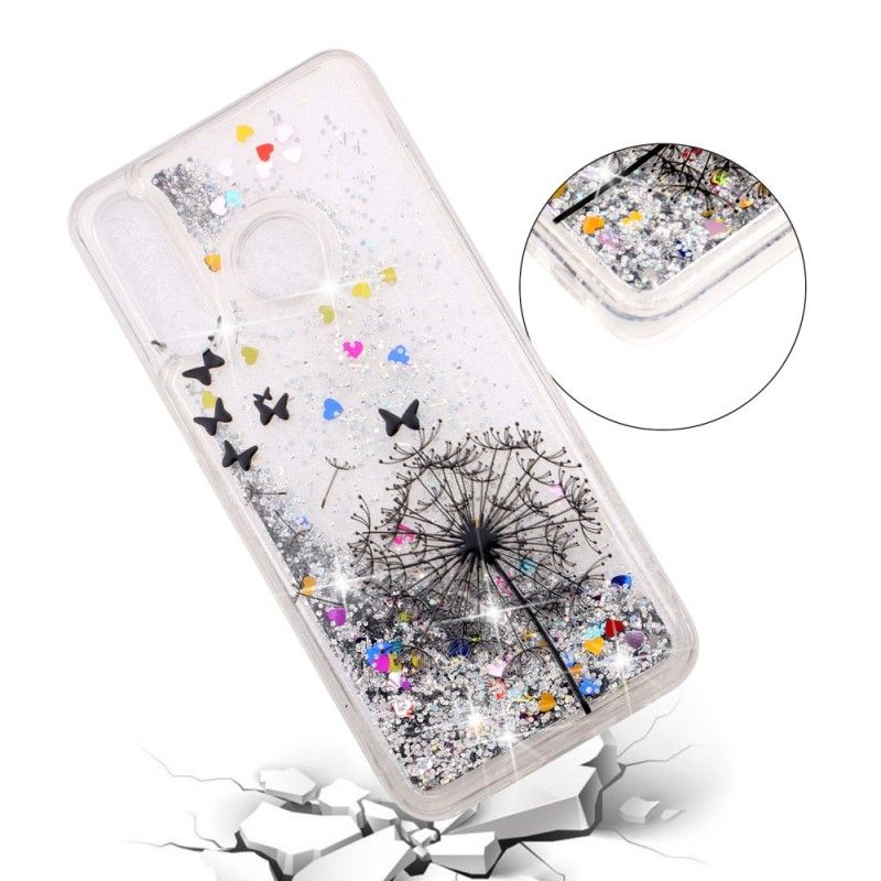 Skal Huawei P30 Lite Transparent Svart Maskros Glitter