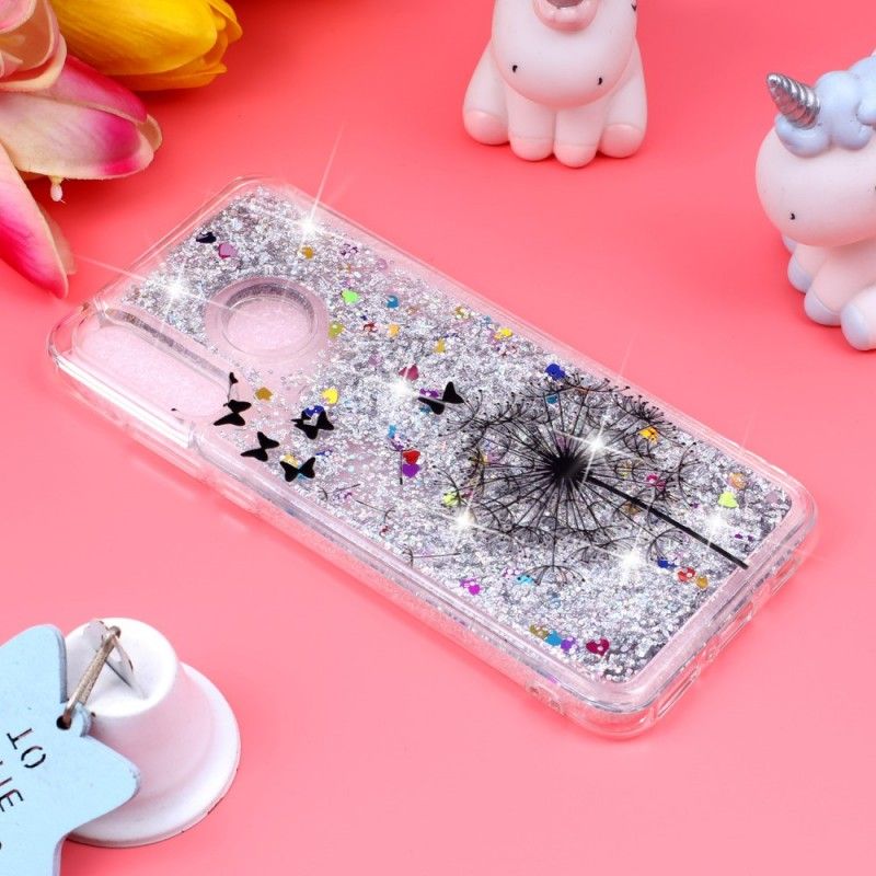 Skal Huawei P30 Lite Transparent Svart Maskros Glitter