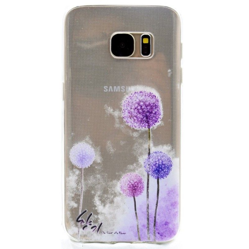 Skal för Samsung Galaxy S7 Transparent Färgade Maskrosor