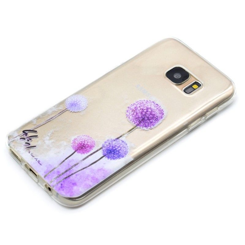 Skal för Samsung Galaxy S7 Transparent Färgade Maskrosor