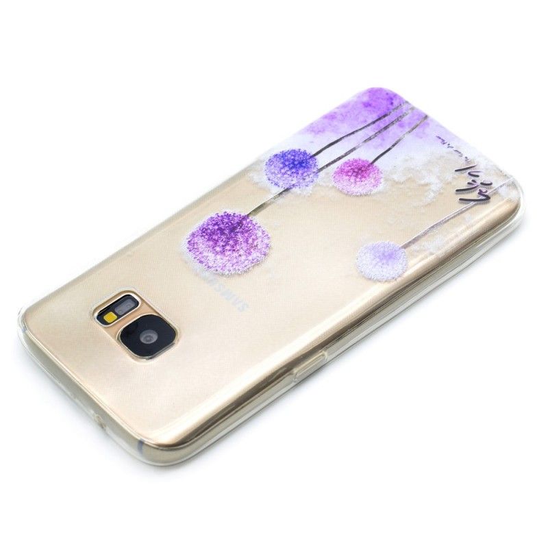 Skal för Samsung Galaxy S7 Transparent Färgade Maskrosor