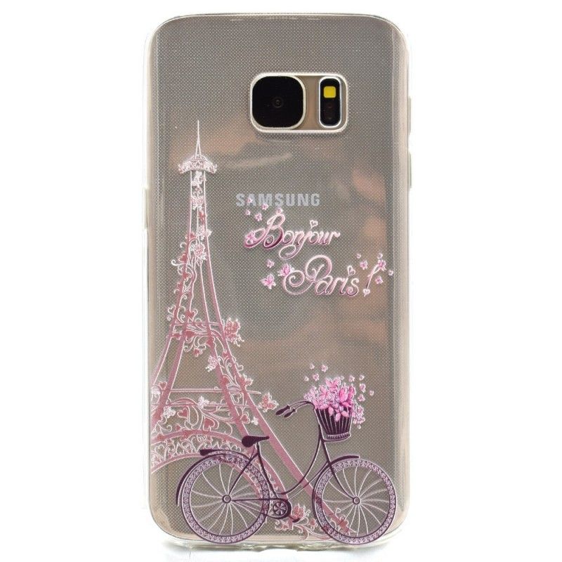 Skal för Samsung Galaxy S7 Transparent Hej Paris