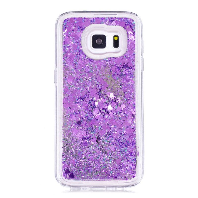 Skal Samsung Galaxy S7 Rosa Glitterpulver