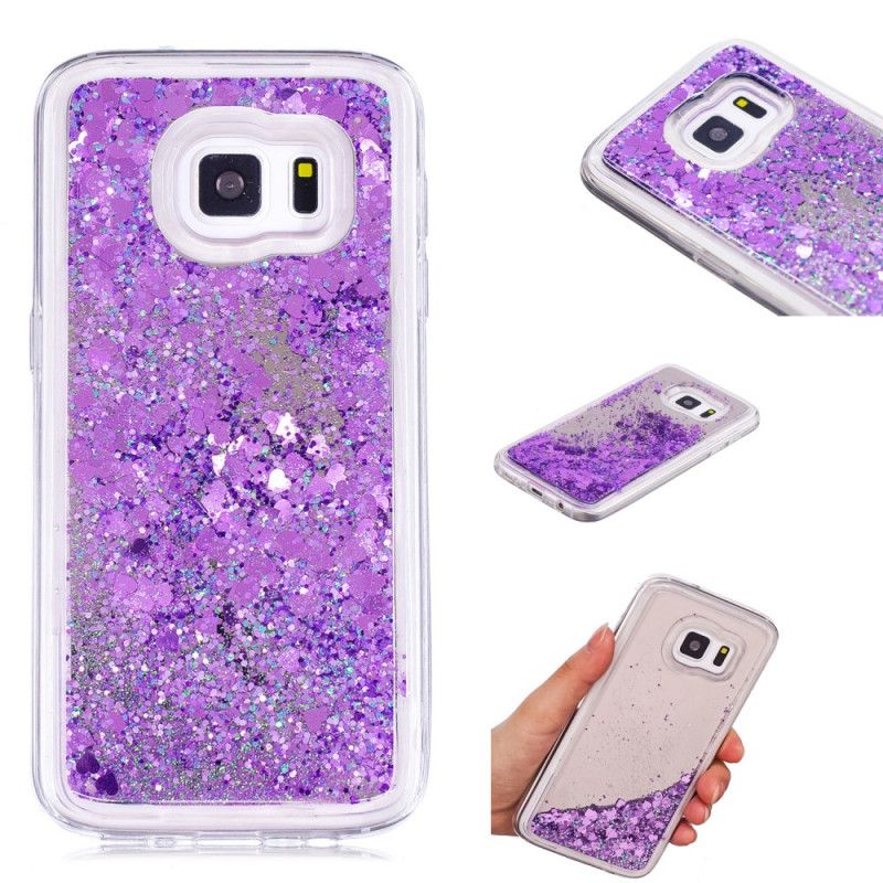 Skal Samsung Galaxy S7 Rosa Glitterpulver