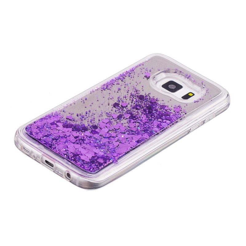 Skal Samsung Galaxy S7 Rosa Glitterpulver