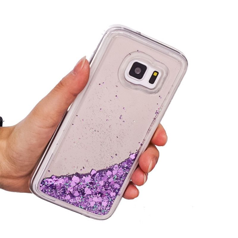 Skal Samsung Galaxy S7 Rosa Glitterpulver