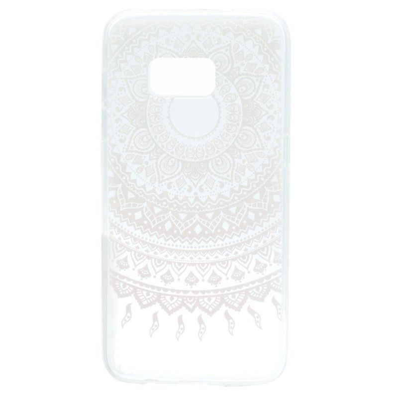 Skal Samsung Galaxy S7 Rosa Transparent Färgglad Mandala