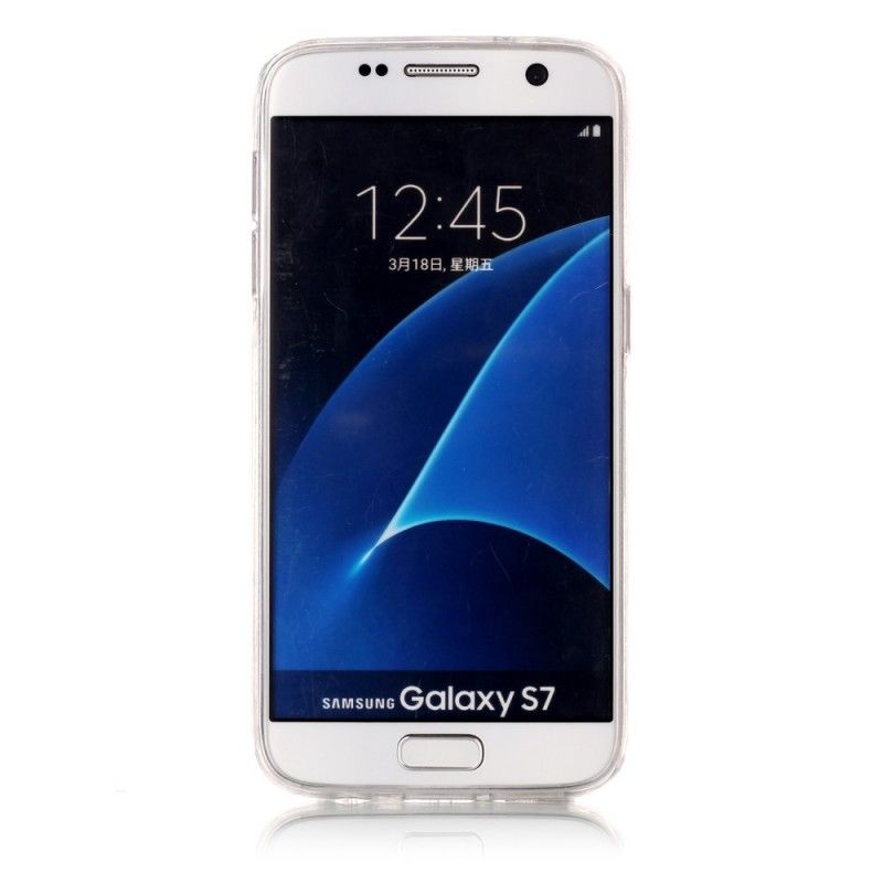 Skal Samsung Galaxy S7 Vit Ultimat Marmor