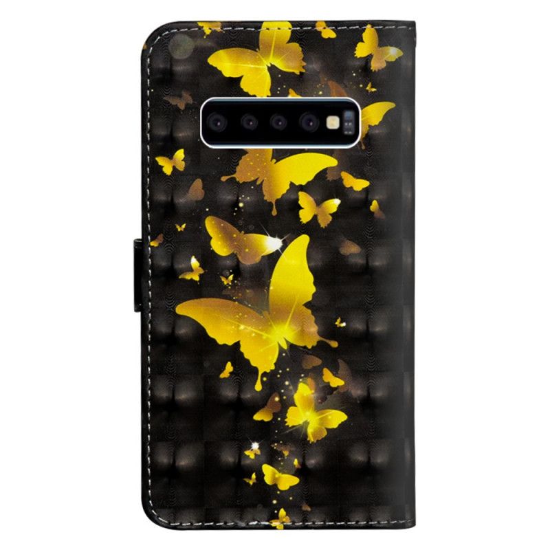 Fodral för Samsung Galaxy S10 5G Gula Fjärilar