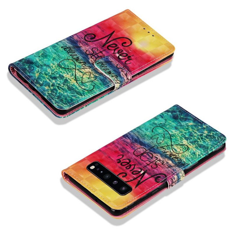 Fodral Samsung Galaxy S10 5G Sluta Aldrig Drömma