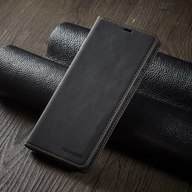 Folio-fodral Samsung Galaxy S10 5G Svart Förvänt Lädereffekt