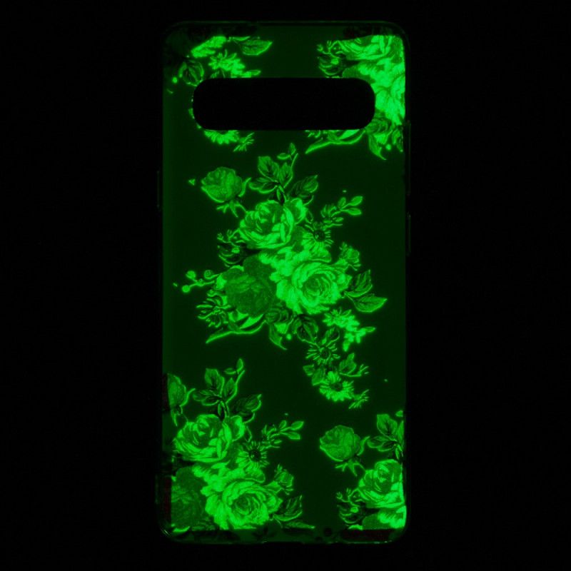 Skal för Samsung Galaxy S10 5G Fluorescerande Frihetsblommor