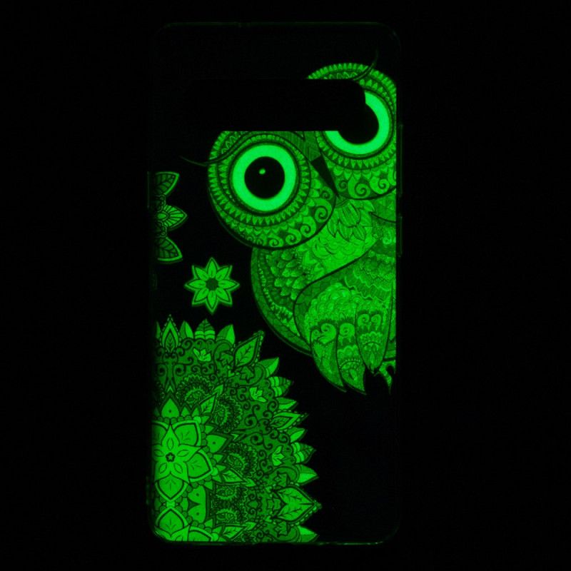 Skal för Samsung Galaxy S10 5G Fluorescerande Mandalauggla