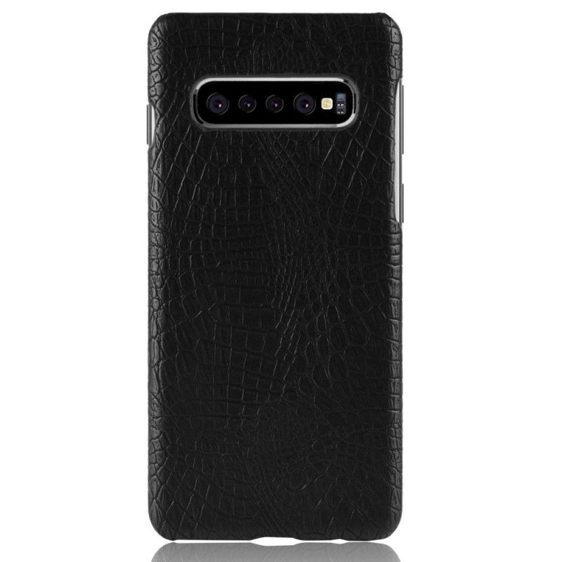 Skal för Samsung Galaxy S10 5G Svart Krokodilhudeffekt