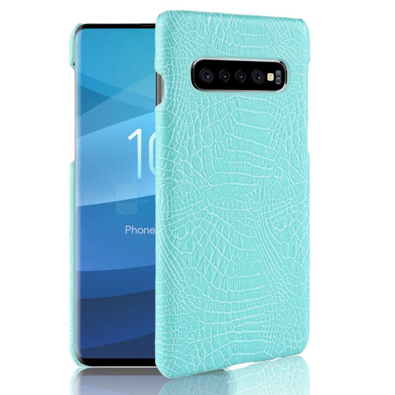 Skal för Samsung Galaxy S10 5G Svart Krokodilhudeffekt