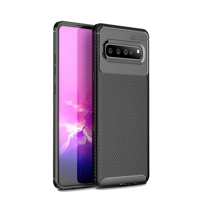 Skal Samsung Galaxy S10 5G Svart Flexibel Kolfiberstruktur