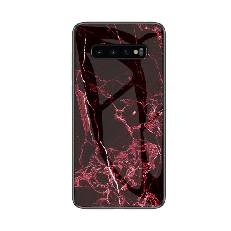 Skal Samsung Galaxy S10 5G Svart Härdat Marmorglas