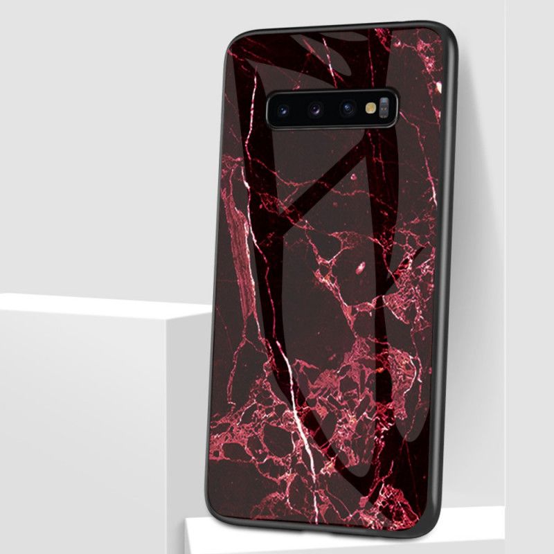 Skal Samsung Galaxy S10 5G Svart Härdat Marmorglas