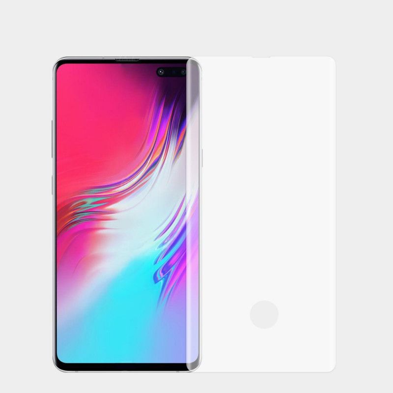 Skydd Av Härdat Glas Samsung Galaxy S10 5G Svart Pinwuyo