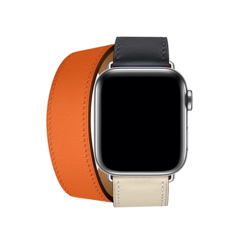 Apple Klockarmband 40/38 Mm Läder Dubbla Turfärger