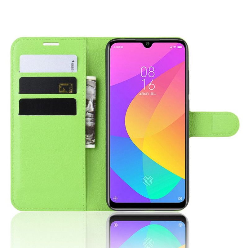 Fodral Xiaomi Mi A3 Svart Premium Lychee-Lädereffekt