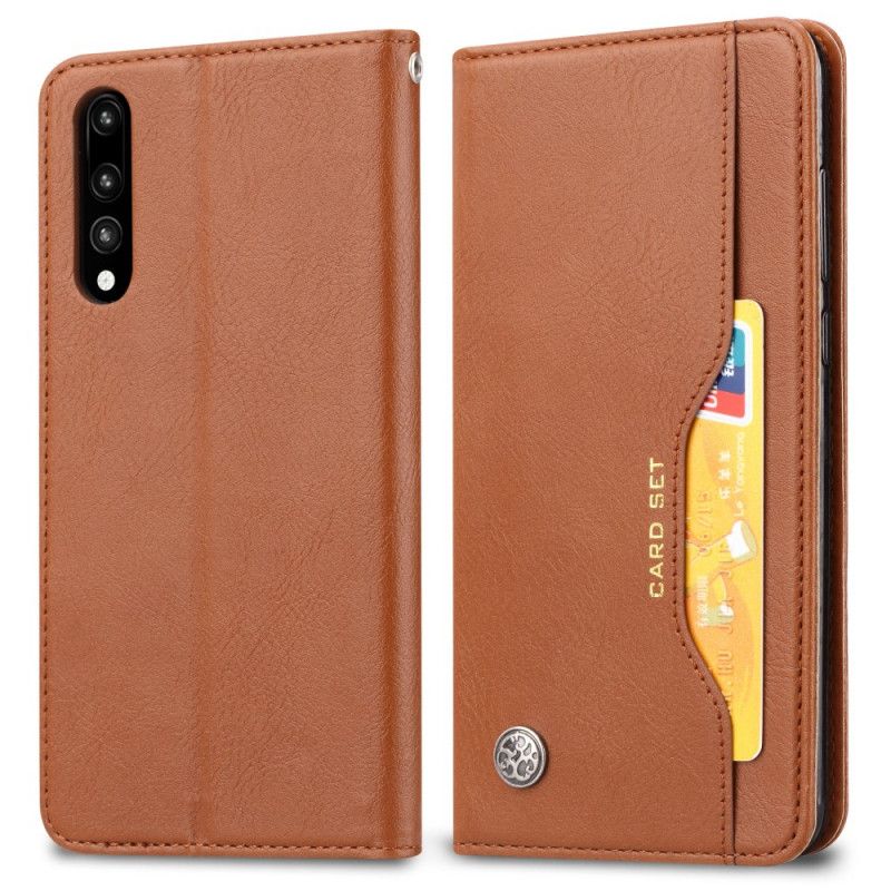 Folio-fodral Xiaomi Mi A3 Svart Korthållare I Konstläder