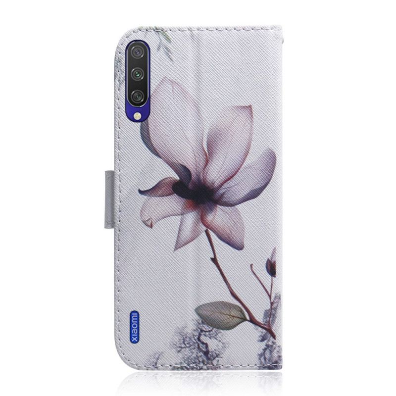 Läderskal Xiaomi Mi A3 En Rosa Blomma