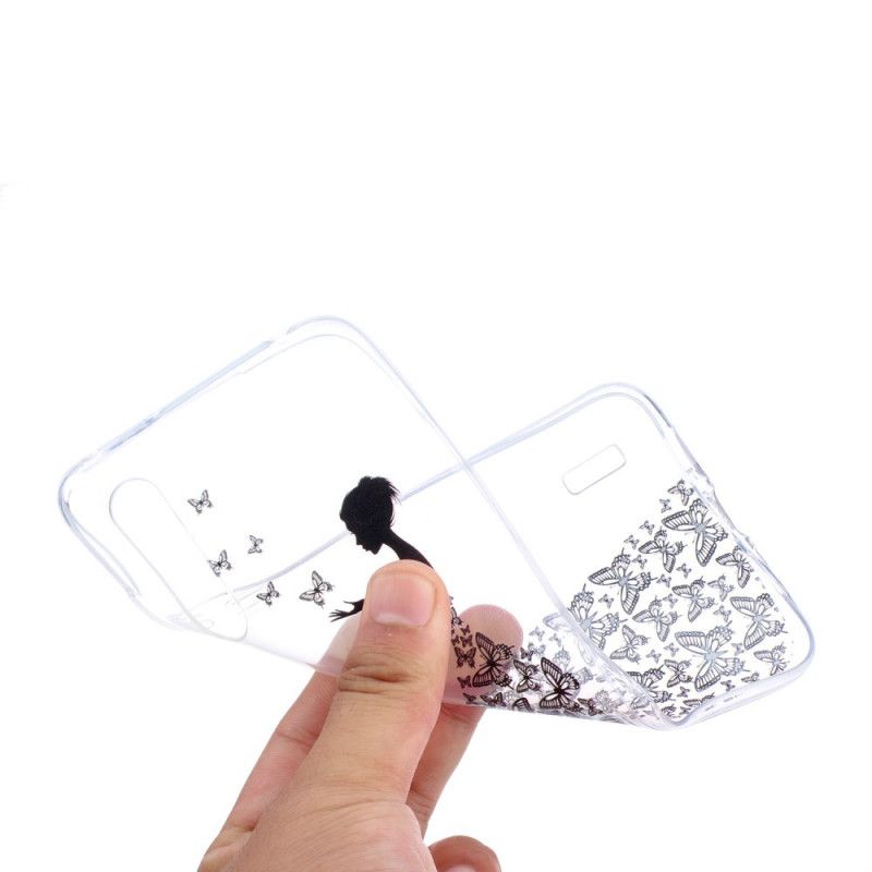 Skal för Xiaomi Mi A3 Transparent Fjärilsklänning