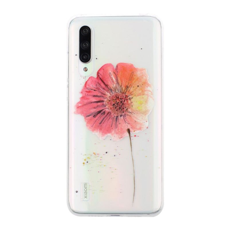 Skal för Xiaomi Mi A3 Transparent Vattenfärg Vallmo