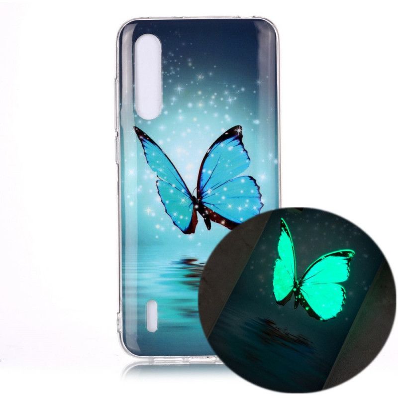 Skal Xiaomi Mi A3 Fluorescerande Blå Fjäril