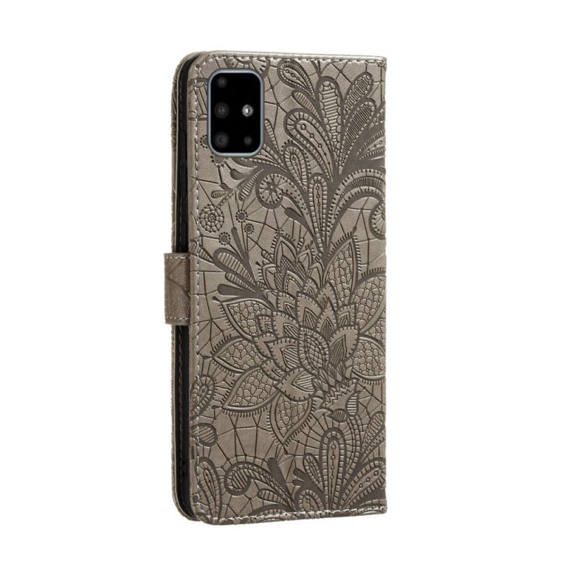 Fodral för Samsung Galaxy A51 Grå Tribal Thong Blommor