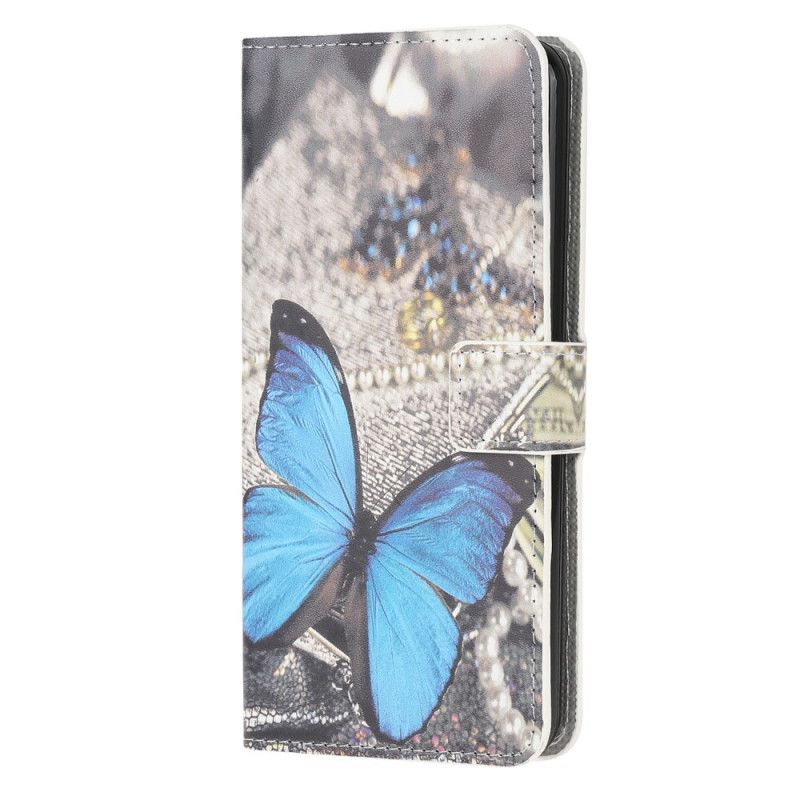 Fodral för Samsung Galaxy A51 Svart Fjärilar Och Blommor