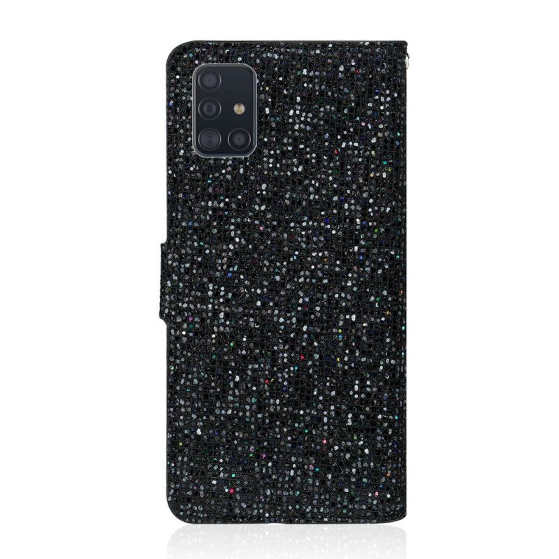 Fodral för Samsung Galaxy A51 Svart Glitter Design