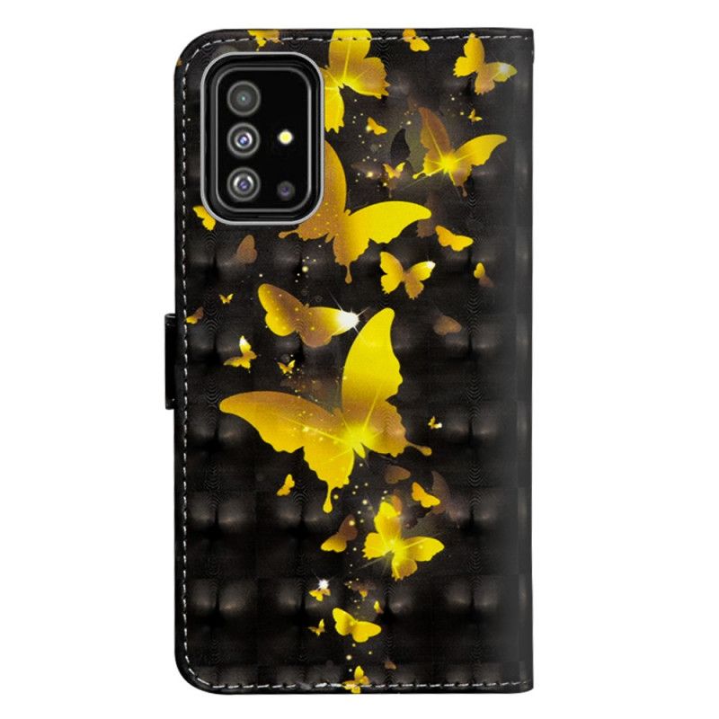 Fodral Samsung Galaxy A51 Gula Fjärilar