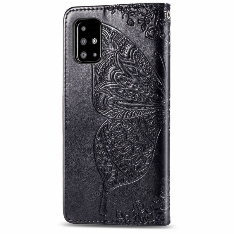 Fodral Samsung Galaxy A51 Svart Halva Fjärilar