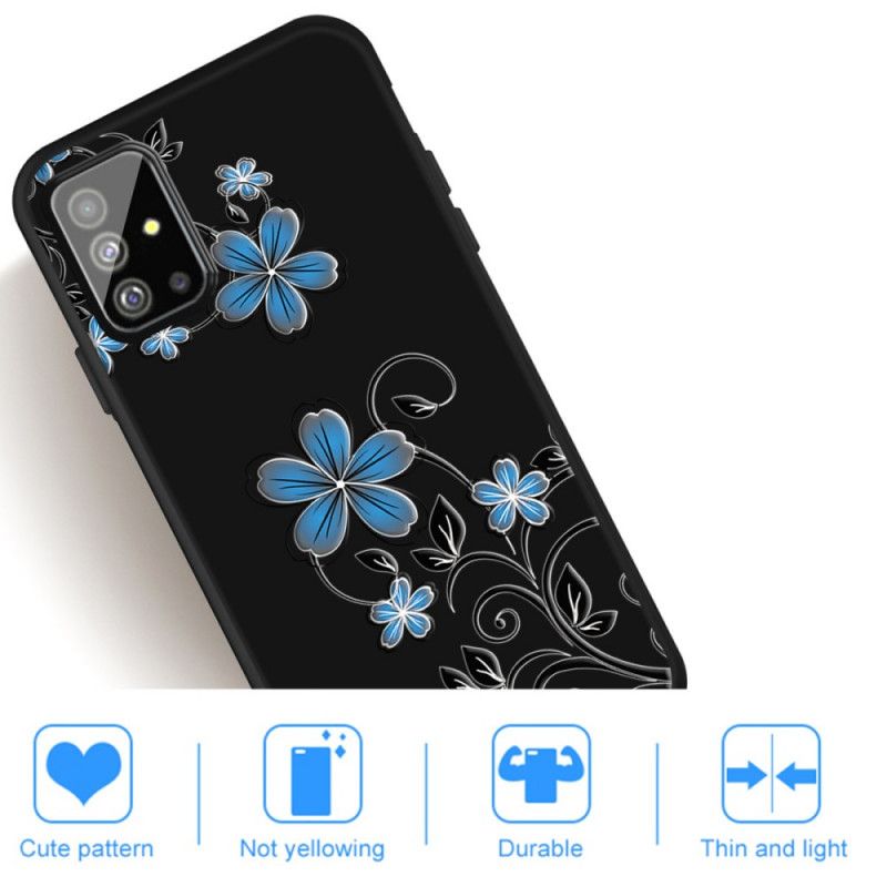 Skal Samsung Galaxy A51 Blå Blommor