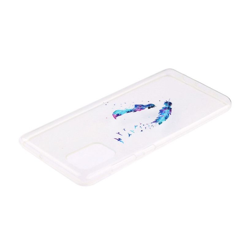 Skal Samsung Galaxy A51 Mobilskal transparente Fjädrar