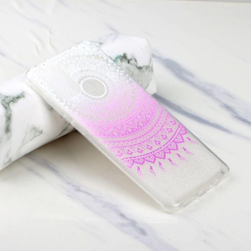 Skal Samsung Galaxy A51 Rosa Transparent Färgglad Mandala