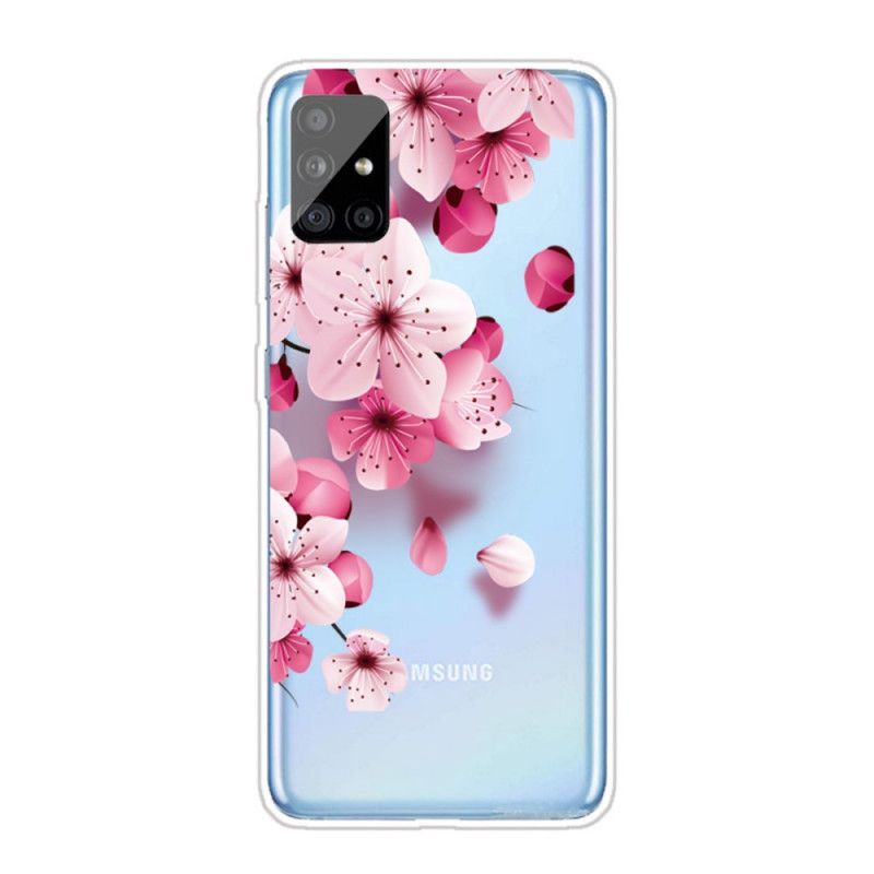 Skal Samsung Galaxy A51 Små Rosa Blommor