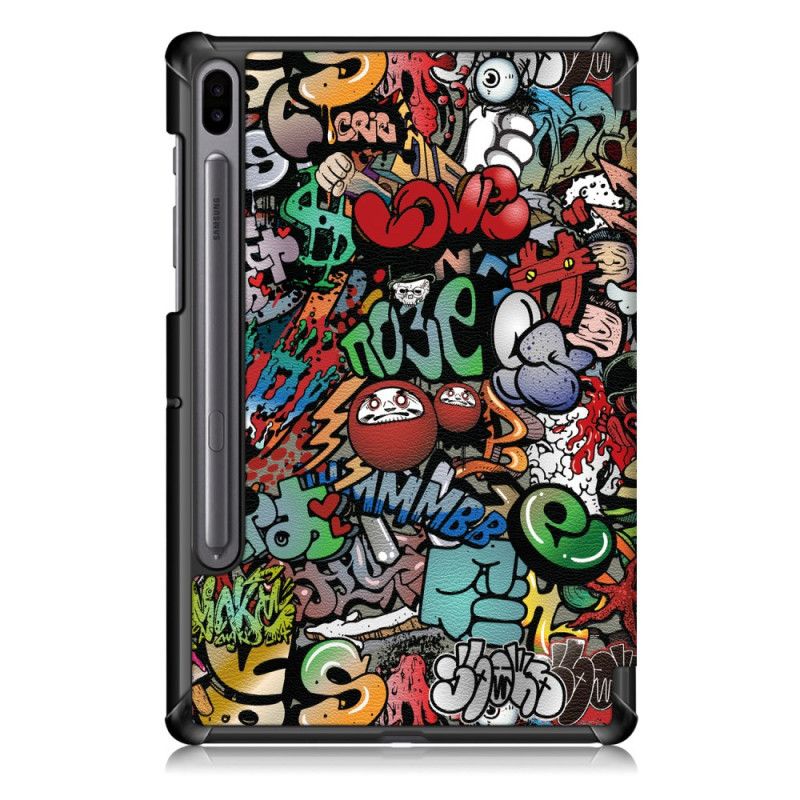 Smart Fodral Samsung Galaxy Tab S6 Graffiti Pennhållare