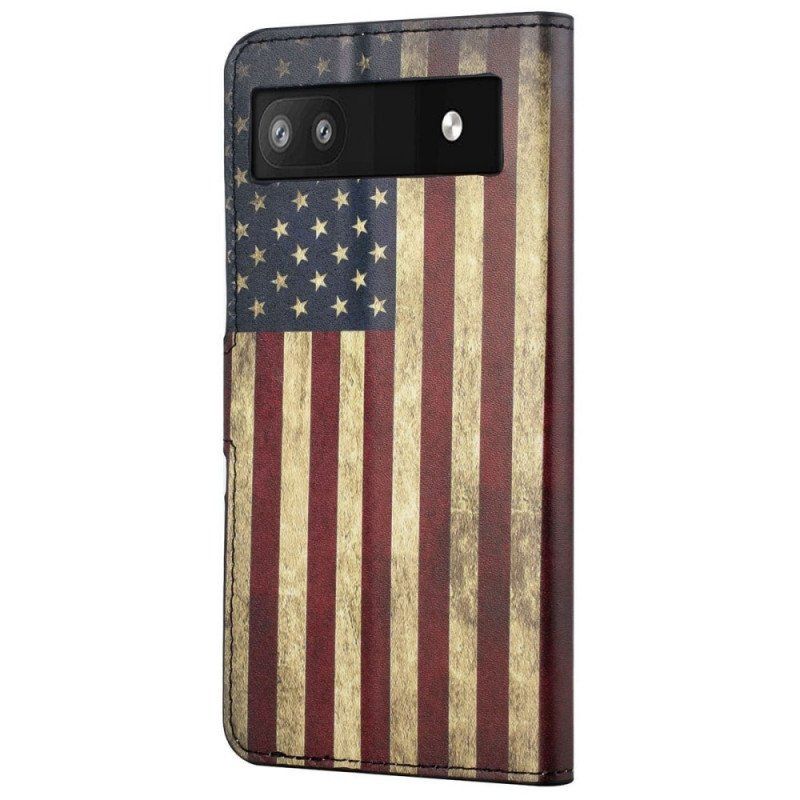 Fodral Google Pixel 6A Amerikanska Flaggan