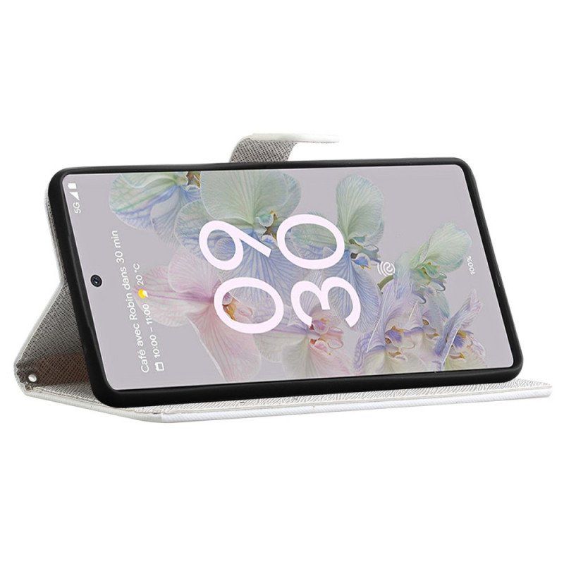 Fodral Google Pixel 6A Med Kedjar Strappy Dragonflies